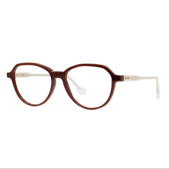 NEW LOEWE GEOMETRIC EYEGLASSES LOEWE LW50010U 068 BROWN CLEAR EYEWEAR - Picture 1 of 3